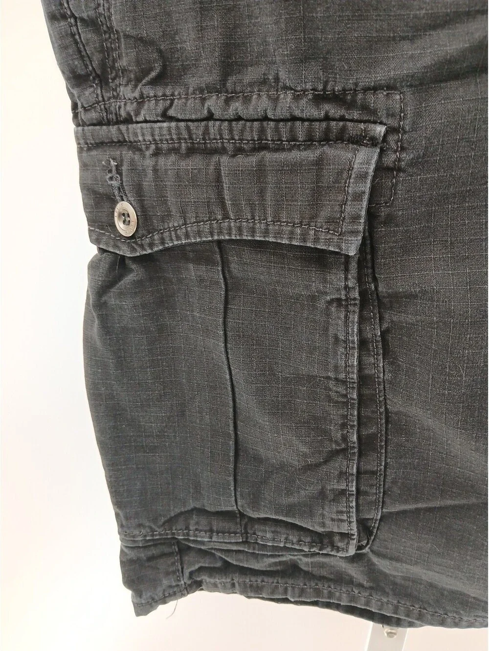 Levi's Cargo Shorts Mens 36 Black Canvas Utility Pockets Casual Outdoor Work